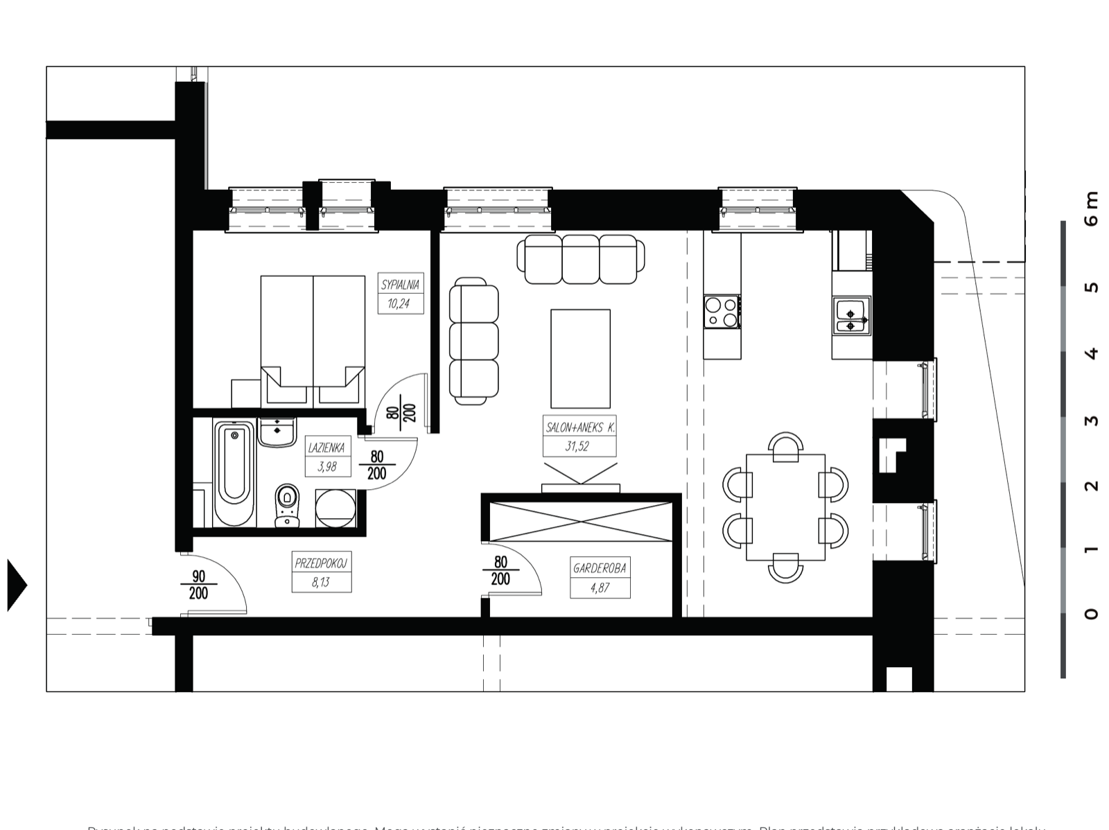 Rzut apartamentu M01