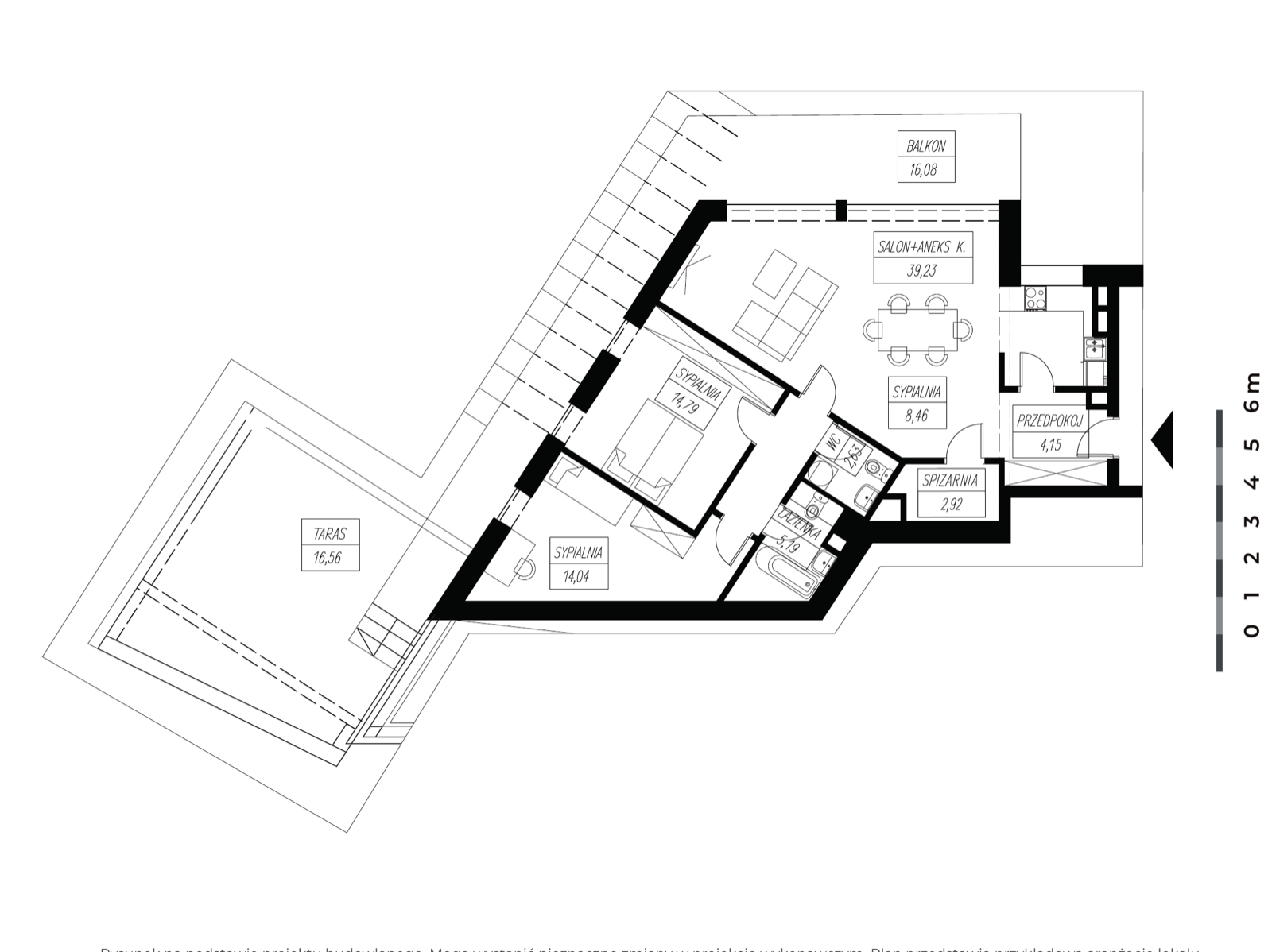 Rzut apartamentu M03